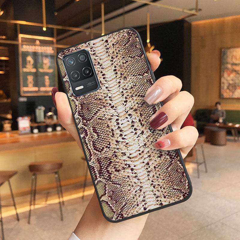 Etui na telefon ze skóry węża do OPPO Realme 8 7 6 6i C3 C21 C21Y C11 X3 SuperZoom A94 A74 A91 A53S A54