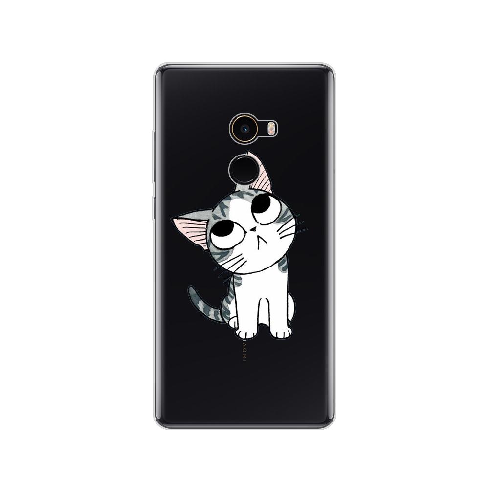 Pouzdro pro Xiaomi Mix 2 Soft Silicon TPU Pouzdro pro Xiaomi Mi Mix 2 Mix2 Zadní kryt Ochranný zadní kryt Transparentní Coque Shell
