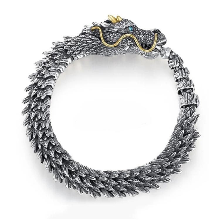 Trendy Loong Copper Bracelet Trendy Dragon Motifs Copper Bangles Stylish Wristband for Unique Style Statement