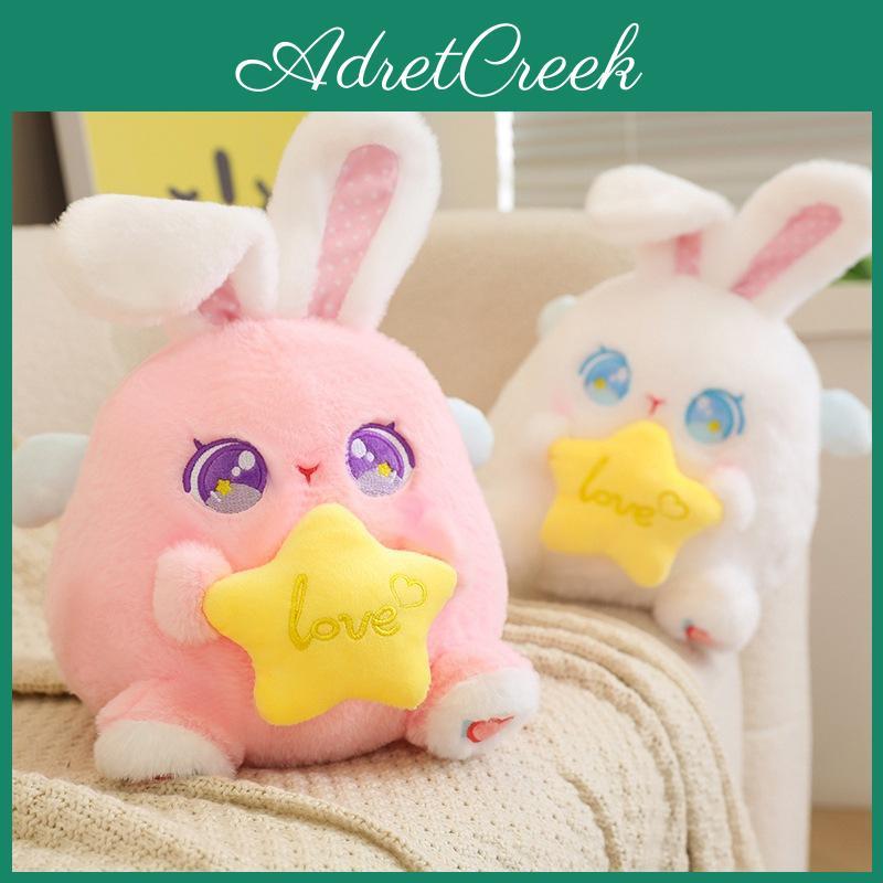 Adorable Pink Angel Rabbit Plush Toy Cute Bunny Stuffed Animal Pillow For Girls