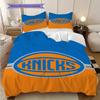Set da tre pezzi con spirito da basket dei New York Knicks(1 * copripiumino + 2 * federa, senza nucleo)Set biancheria da letto Morbido e confortevole
