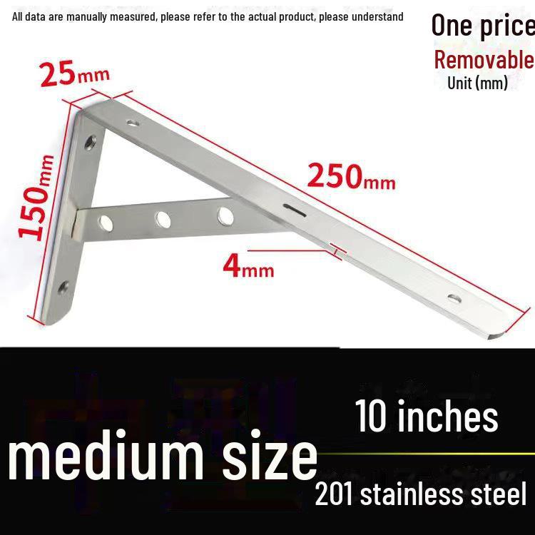 Stainless Steel Wall-Mounted Triangle Support Bracket