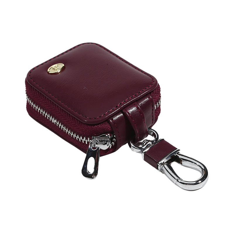 Compact Lightweight Travel Headphone Storage Case Women Men Wireless Earphones Earbud Protective Zipper Carrying Pouch with Keychain