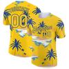 Hawaiian Style Palm Trees Print Custom Name Men's T-shirt Summer Street Cool Trend  Sport Short Sleeve Basketball Top