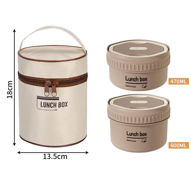 1Set Lunch Box Portable Insulated Lunch Container Set Stackable Bento Stainless Steel Lunch Container