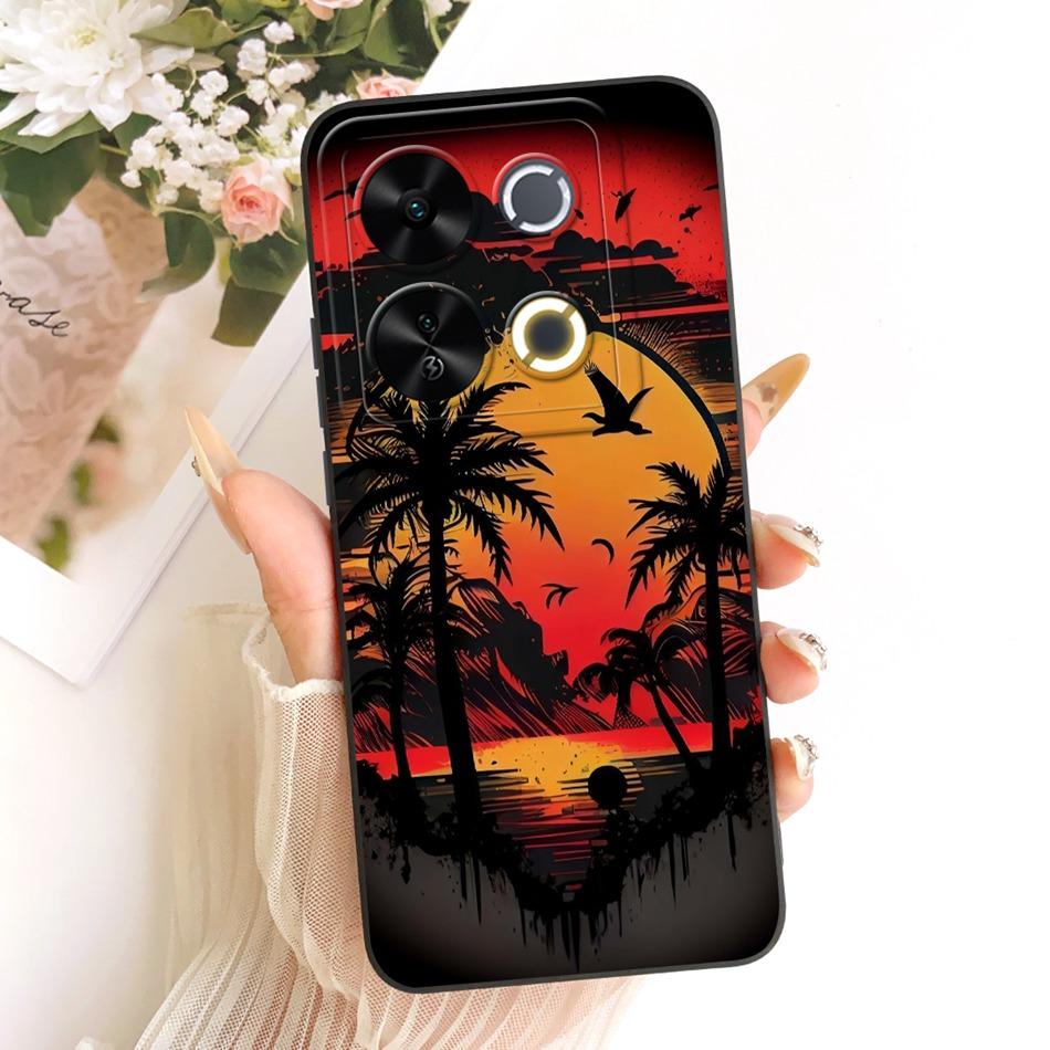For ITEL P65 Fashion Dusk Beach Painting Phone Case For Itel P671L ItelP65 Shockproof Soft Silicone Covers Bumpers
