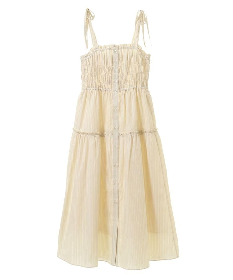 

Music Casual Gathered Tiered Yellow [Earth & Ecology] Dress, Camidore, Women s,