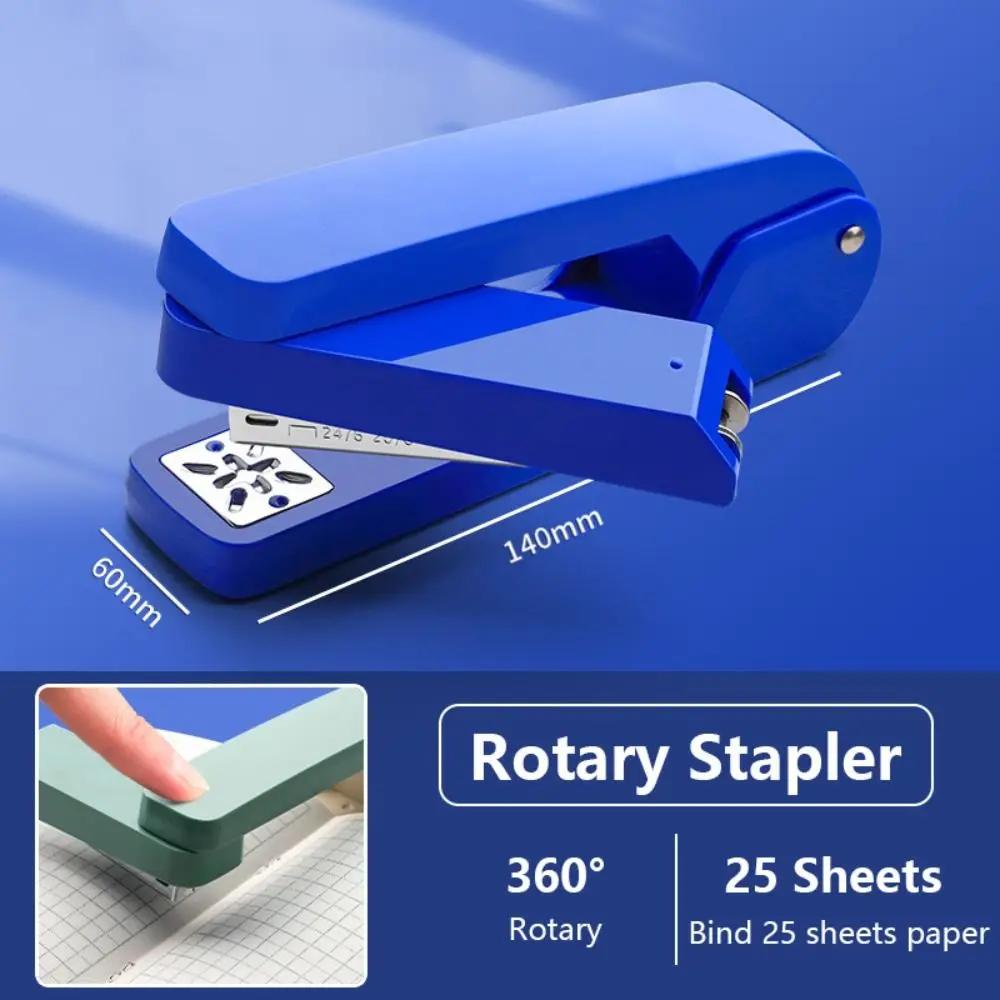 Use 24/6 Staples Stapler Heavy-Duty Duty Effortless Heavy-Duty Duty Stapler 360 Degree Rotary Metal Long Stapler Bookbinding Supplies