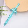 2Pcs Ancient Swords Shape Gel Pen with Black Ink Martial Arts