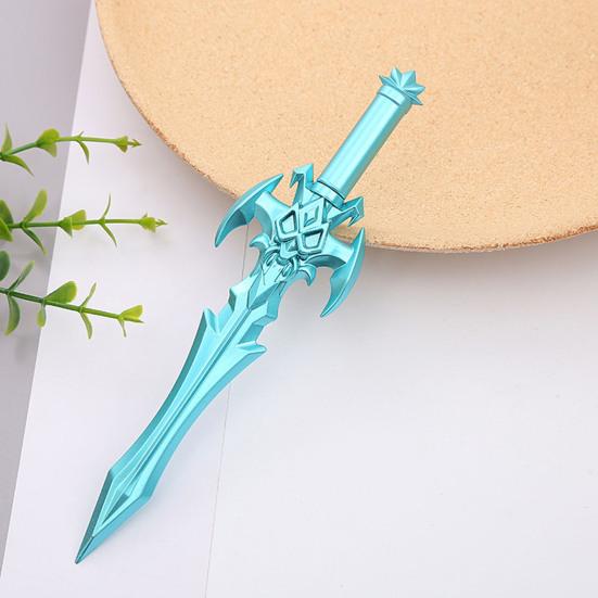 2Pcs Ancient Swords Shape Gel Pen with Black Ink Martial Arts