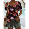 Comfortable Versatile Top Women's V-Neck Short Sleeve Fashion Loose T-Shirts Women’s