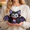 Kreatives Halloween-Geschenk für sie Taschentuchbox DIY Nähset, Thema, Patchwork-Stoffhandwerk Vampir Fledermaus Set, Handarbeit Gesteppte Hülle, Zuhause Und