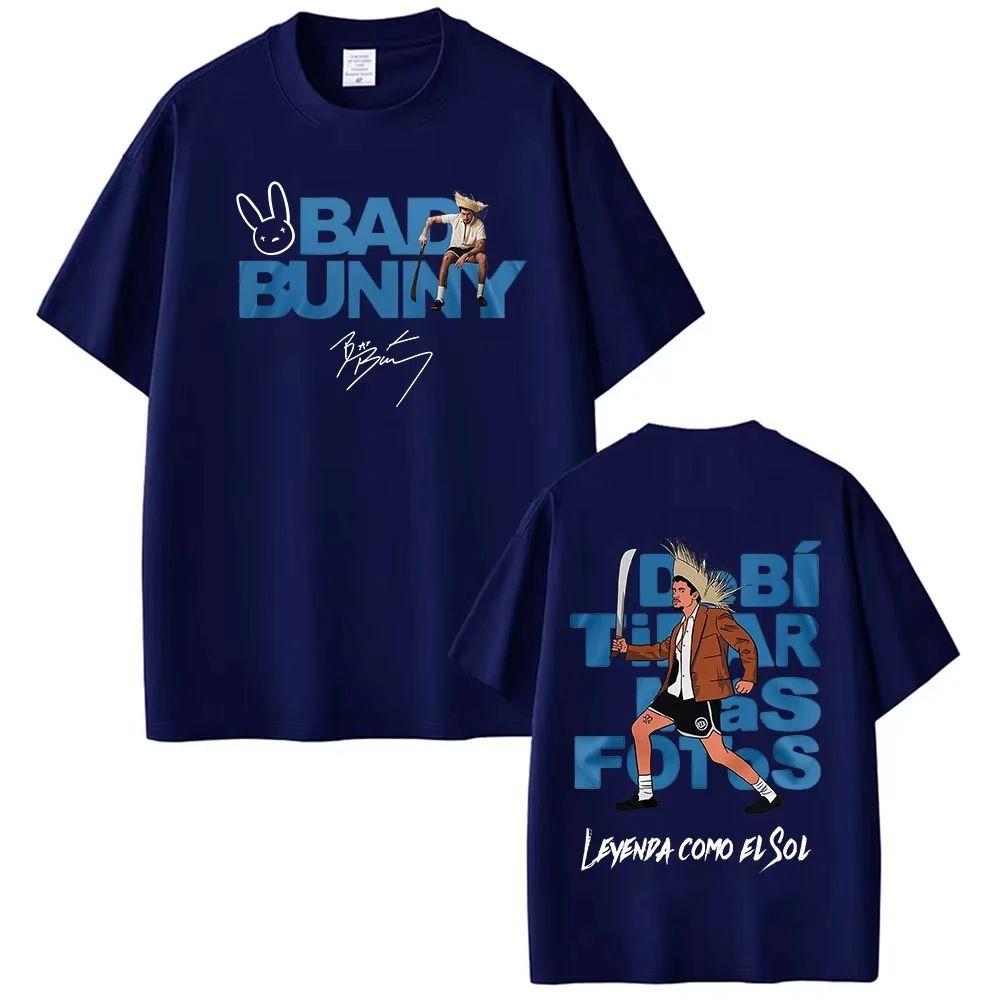 Hip Pop Tees Rapper Bad Bunny Tour 2026 Debi Tirar Mas Fotos DTMF Merch TShirts Fashion Pop Music T Shirts Streetwear Unisex