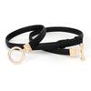 Metal Simple Circular Buckle Women Slim Waist Belt Without Punching Holes