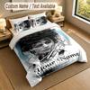 3Pcs Bedding Set Custom Name Text, 1 Sheet 2 Pillowcases Home Bed DecorEdward Scissorhands