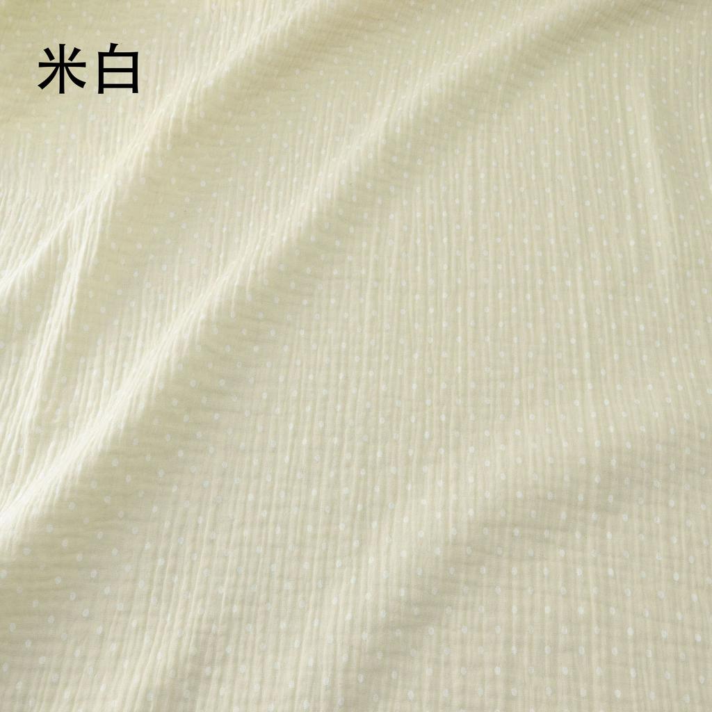 Soft Dot Print Cotton Sewing Fabric Crepe Double Layer Gauze Cloth Cotton Skirt Pajama Cotton Fabric 100*135cm