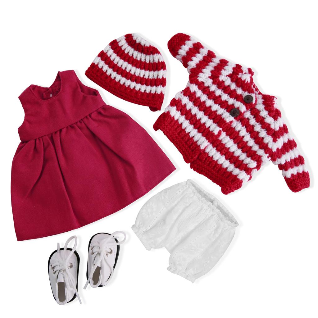 BlissfulPixie Handmade Waldorf Doll Clothes 30cm Clothing Set with Nice Box Girls Christmas Birthday Gift - Quinn Clothing Accessories