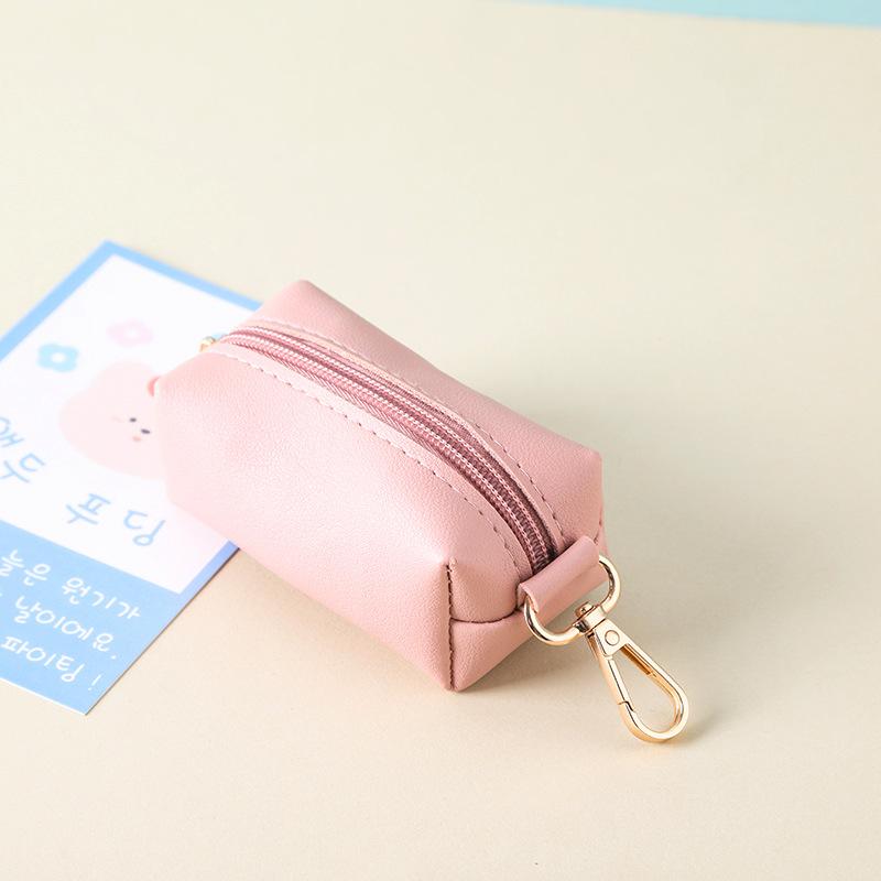 Leather Dog Poop Bag Holder Dog Waste Bag Dispenser with Metal Clip for Leash Belt Portable Leather Doggy Poop Bags Holder