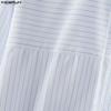 INCERUN Men Spring Stand Neck Long Sleeve Striped Casual Oversized Shirts Tops