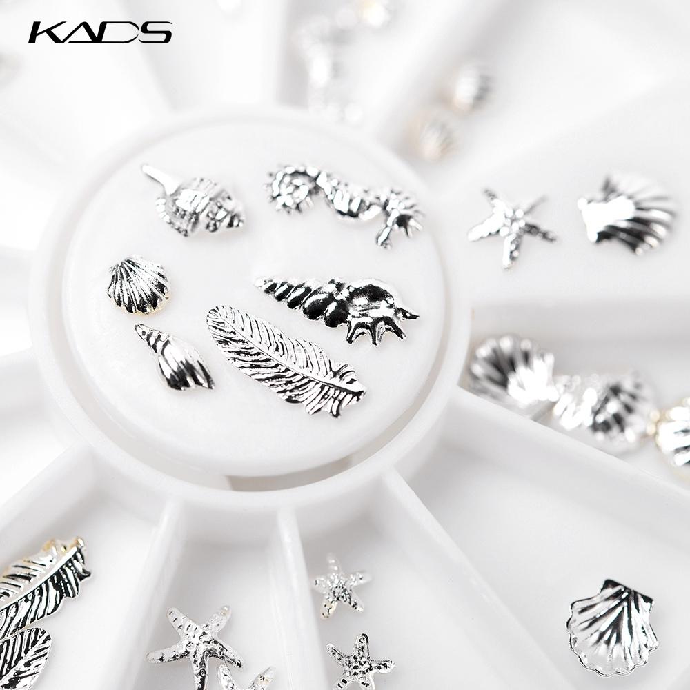 kads Seria Ocean Nit din aliaj de aur și așchie Decorații de alegere Unelte de stil pentru manichiură Frumusețe pentru unghii Decorație artistică cu stras