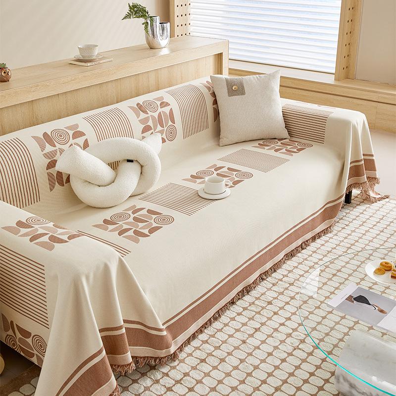 Sofa Cover Cloth Full Covered Sofa Cover Sofa Towel French Cream Style Anti-Scratching
