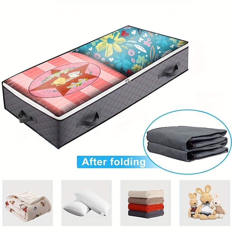 Extra-Large Under Bed Storage Bag - Thickened Non-Woven Fabric, Breathable & Foldable for Clothes, Quilts & Linens Space-Saving