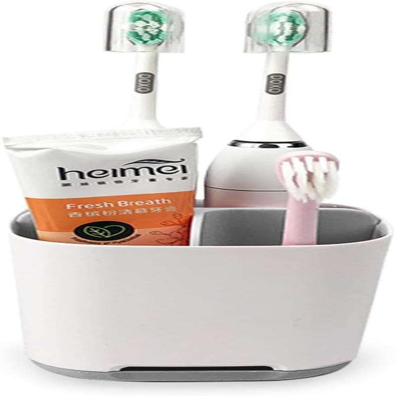 

Держатели зубных щеток для ванных комнат, органайзер на 3 слота, съемный разделитель и дренаж, противоскользящий, многофункциональный