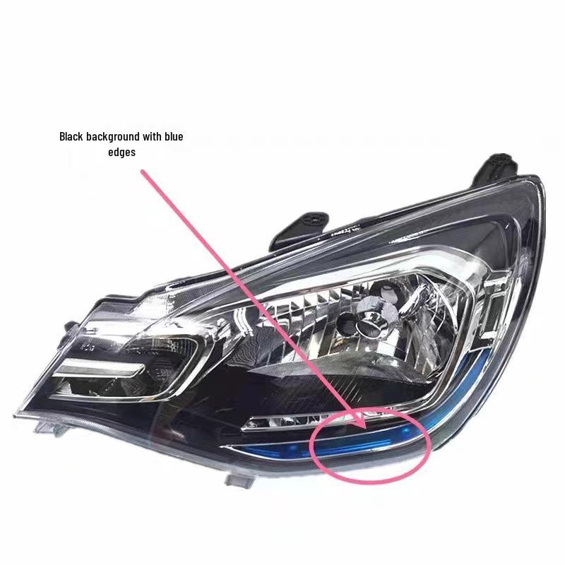 

Compatible Headlight Assembly with Turn Signal for Southeast Lingyue V3/15 - Angel Blue Left, Black Rim Blue Edge, Standard