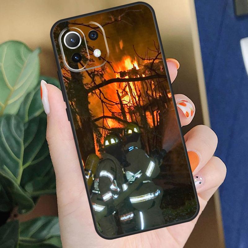 Firefighter Heroes Fireman Case For Xiaomi 15 14 Ultra 13T 14T 15T Pro 17 Pro Max POCO X7 X5 X6 F5 F6 F7 F8 Pro Coque