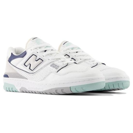 New Balance 550 Low White Mint Navy - BB550WCA