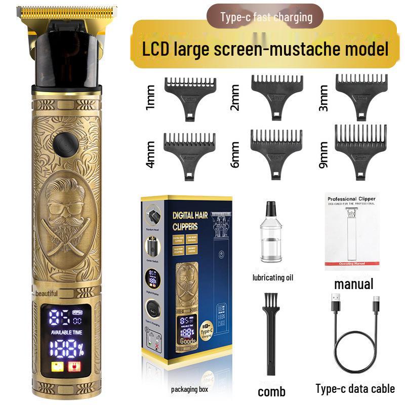 Electric Hair Clipper T9 for Shaving and Haircuts – Perfect for Oily Hair and Bald Heads.