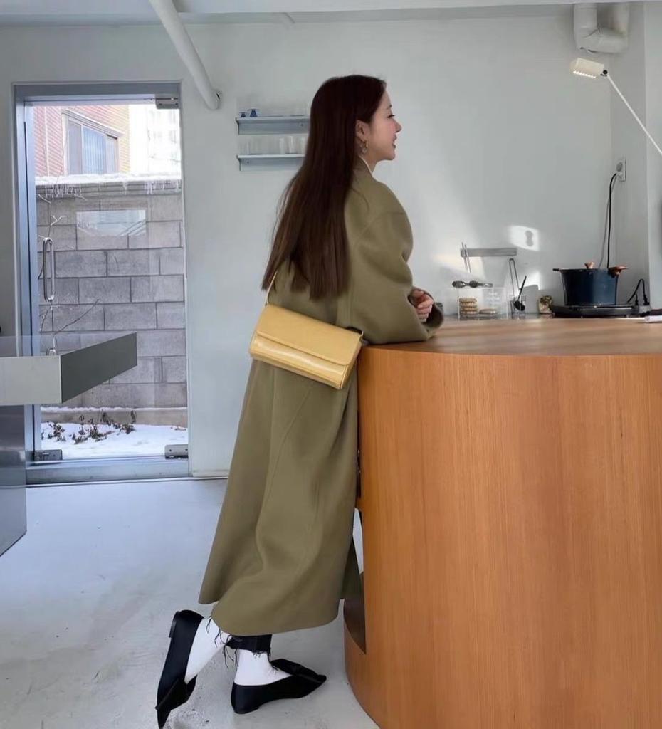 Korean Early Autumn New Retro Versatile Oily Leather Crossbody Bag Small Square Bag Ins Women's Bag Casual One-shoulder Armpit Bag