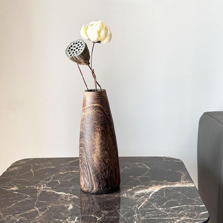 Traditionelle Japanische Holzvasen Handgefertigtes Dekorationsobjekt Für Moderne Innenräume Und Behältertopf Für Blumenarrangements