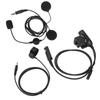 Motorcycle Headset Mic Kit with Adapter Walkie Talkie Helmet Earpiece for Baofeng UV 9R PLUS
