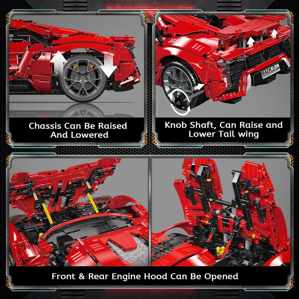 MOULD KING 13190 Technisches Auto Baustein Fernbedienung Lykan Hypersport Rennwagen Modell Montage Ziegel Spielzeug Kinder Geschenk