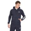 Adidas Męska bluza z kapturem zapinana na zamek 3 paski