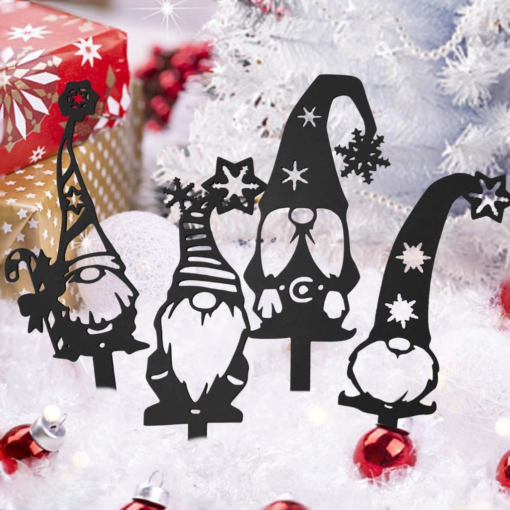 4 Pcs Garden Decor Gnome Yard Stakes Creative for Lawn and Outdoor Spaces Charming Gnomes Decorations for Yard Art and Garden Decoration