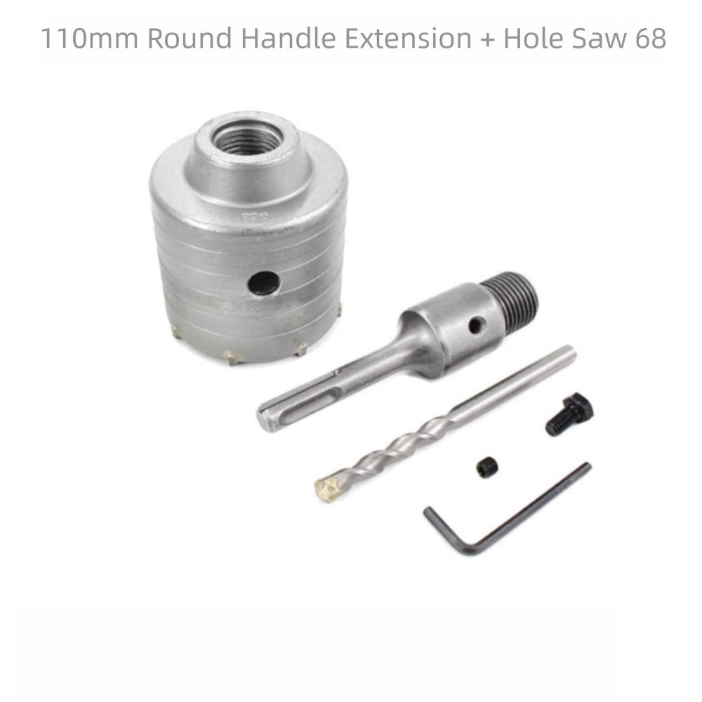 30-68mm Wall Hole Saw with Round Shaft Fast Drilling Concrete Hole Saw Hammer Drill Bit Set