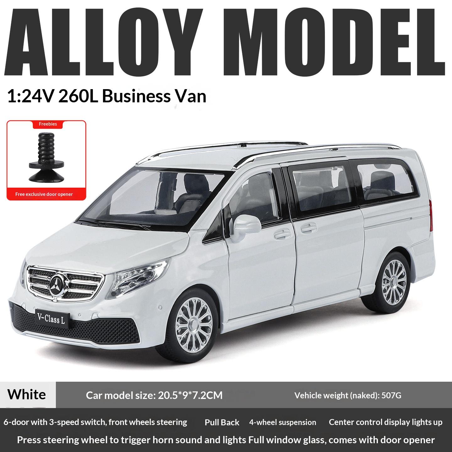 

1:24 Mercedes-Benz V260L alloy car model simulation luxury business car collection ornaments children s toy car
