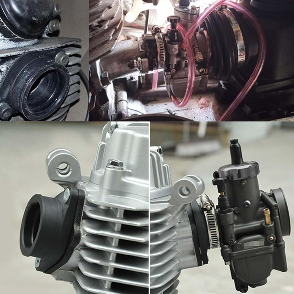 PAVIKE Carburetor Manifold Carburetor Adapter Insulator Carburetor PE28/30 PWK21/24/26/28/30 Rubber Insulator Resistant Abrasion