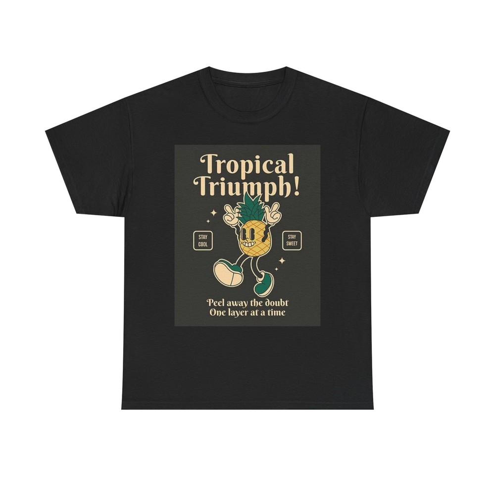 Tropical Triumph Graphic T Shirt Pineapple Unisex Heavy Cotton Tee Unisex T-Shirt L