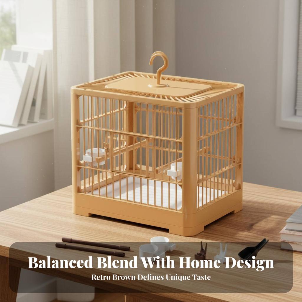 Parakeet Enclosure Easy to Clean Small Avian Enclosure Portable Avian Carrier Includes Accessories Portable Finch Carrier Sturdy
