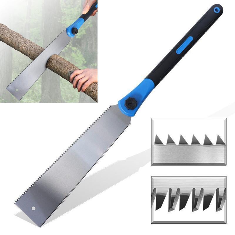 

32cm Double Edge Hand Saw Japanese Ryoba Saw Double Edge Pull Saw Interchangeable Flush Cut Saw Flexible Blade Hand Saw tools синий
