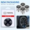 Box High quality Aluminum Wheel Tire Valve Stem Caps Airtight Covers For Toyota Camry RAV4 Hilux Prius Corolla Yaris