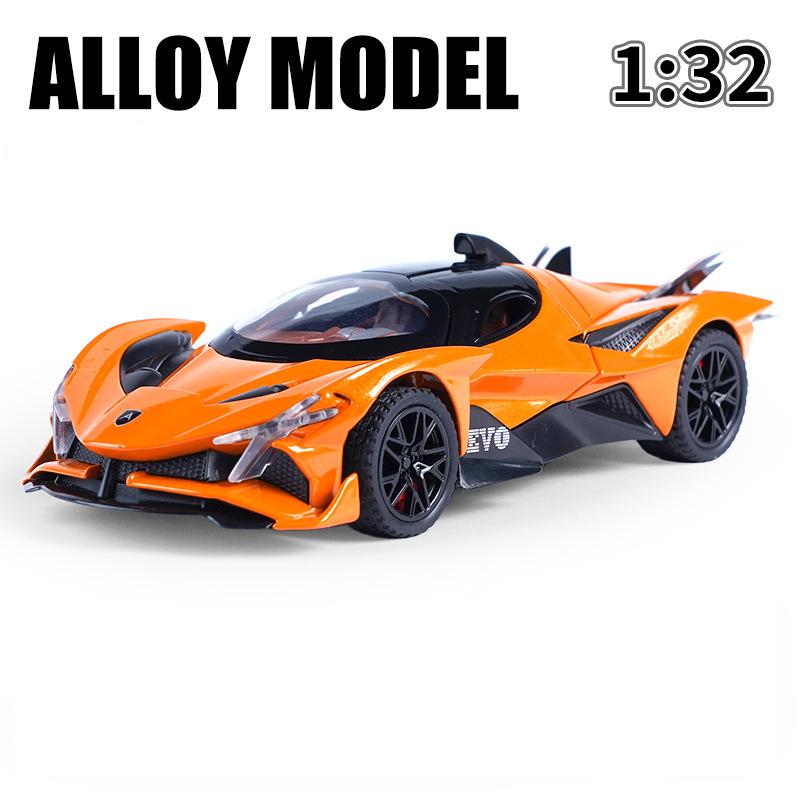 1:32 Scale Apollo EVO Toy Car Model Alloy Diecasts Sound Light Doors Opened Vehicle Models for Children's Interactive Toys