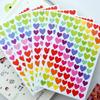 6 Sheet Small Fresh FUNNY Color Love Five Pointed Star Paper Decorative Sticker Thank You Stickers Kawaii Art Supplies