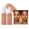 Liquid Foundation, Long-Lasting Dewy Finish Foundation with Pump, Lightweight Skin-Like Glow Full Coverage Face Makeup, Waterproof Liquid Base