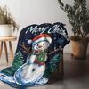 Tuniu Merry Christmas Snowman Blanket Throw Sofa Bed Room Decorative Warm Cozy Gift