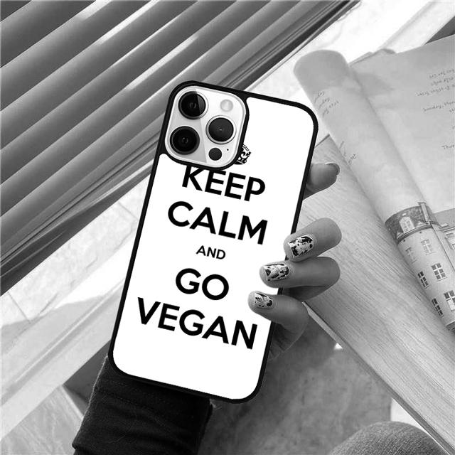 Vegan Vegetarian Quote Phone Case For iPhone 17 Air 15 16 Cover  14 11 13 Pro Max 12 Plus Max Cover Coque