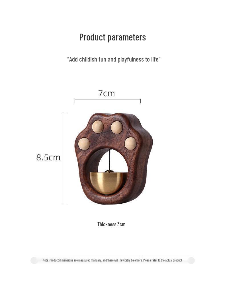 Cute Cat Paw Wind Chime: Entry Reminder Bell with Suction Mount